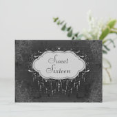 Classy  Chandelier Ornament Sweet 16 Kaart (Staand voorkant)