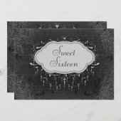 Classy  Chandelier Ornament Sweet 16 Kaart (Voorkant / Achterkant)