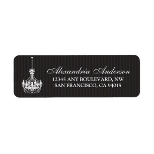 Classy Chandelier Return Address Label (wit)