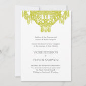 Classy Chandelier Wedding Invitations Kaart (Voorkant)