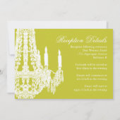 Classy Chandelier Wedding Invitations Kaart (Achterkant)
