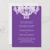 Classy Chandelier Wedding Invitations Kaart (Voorkant)
