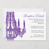 Classy Chandelier Wedding Invitations Kaart (Achterkant)