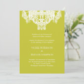 Classy Chandelier Wedding Invitations Kaart (Staand voorkant)