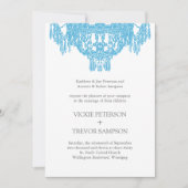 Classy Chandelier Wedding Invitations Kaart (Voorkant)