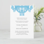 Classy Chandelier Wedding Invitations Kaart (Staand voorkant)