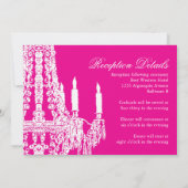 Classy Chandelier Wedding Invitations Kaart (Achterkant)