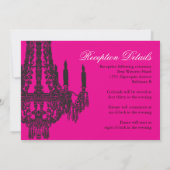Classy Chandelier Wedding Invitations Kaart (Achterkant)