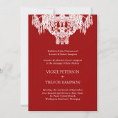 Classy Chandelier Wedding Invitations Kaart (Voorkant)