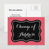Classy Change of address calligraphy briefkaarten (Voorkant / Achterkant)