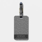 Classy Charcoal Gray Mod Mr en Mrs Personalized Bagagelabel (Achterkant verticaal)