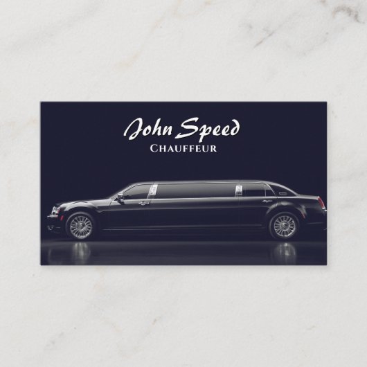 Classy Chauffeur Limousine Visitekaartje (Voorkant)