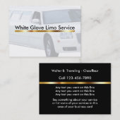 Classy Chauffeur of Limo Service Visitekaartje (Voorkant / Achterkant)