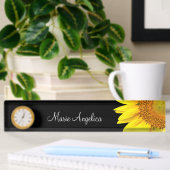 Classy Cheerful Sunflower Monogram Naambordje