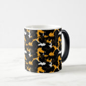 Classy Cheetah Print Splash Fun Monogram Aangepast Magische Mok (Voorkant rechts)
