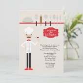 Classy Chef Afstuderen Uitnodiging (Staand voorkant)