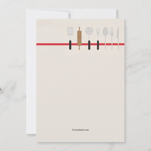 Classy Chef Afstuderen Uitnodiging (Achterkant)