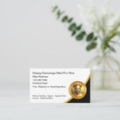 Classy Chef Home Cook Cooking Meals Visitekaartje (Staand voorkant)