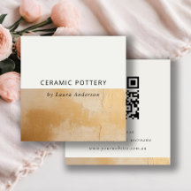 Classy Chic Beige Gold Oil Paint Texture QR-code