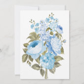 Classy Chic blauw bloemen dank u Kaart (Achterkant)