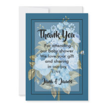 Classy Chic Blue floral Bedankt