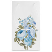 Classy Chic blue floral Klein Cadeauzakje (Achterkant)