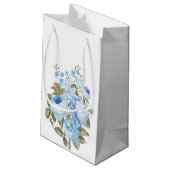 Classy Chic blue floral Klein Cadeauzakje (Achterkant Gekanteld)