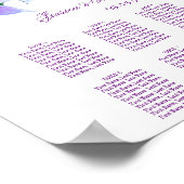 Classy Chic Clematis Wedding Seating Chart Poster (Hoek)