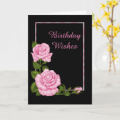 Classy Chic Corner Rozen Boeket Verjaardag Kaart (Gele Bloem)