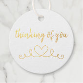 Classy chic denken van je hart bedankjes labels (Voorkant)