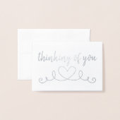 Classy chic denken van je hart folie kaarten (Voorkant met envelop)
