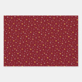 Classy Chic Elegant Gold Silver Red Kerstster Inpakpapier Vel (Voorkant 3)
