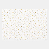 Classy Chic Elegant Gold Silver Red Kerstster Inpakpapier Vel (Voorkant 2)
