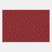 Classy Chic Elegant Gold Silver Red Kerstster Inpakpapier Vel (Voorkant 3)