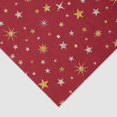 Classy Chic Elegant Gold Silver Red Kerstster Tissuepapier (Detail)