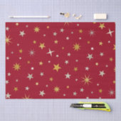 Classy Chic Elegant Gold Silver Red Kerstster Tissuepapier (Craft)