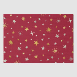 Classy Chic Elegant Gold Silver Red Kerstster Tissuepapier