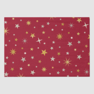 Classy Chic Elegant Gold Silver Red Kerstster Tissuepapier