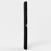 Classy Chic Gold Black Bling Monogram Case-Mate iPhone Case (Achterkant/rechts)