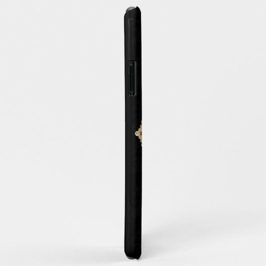 Classy Chic Gold Black Bling Monogram Case-Mate iPhone Case (Achterkant/rechts)