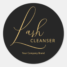 Classy Chic Gold en Black Lash Cleanser Label