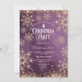 Classy Chic Gold Glitter Corporate Christmas Party Kaart (Voorkant)