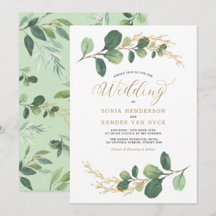 Classy + Chic Greenery Botanische Tuin Trouwen Kaart