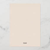 Classy Chic Herfst '25 | Elegante herfstjurk drop Folie Uitnodiging (Achterkant)