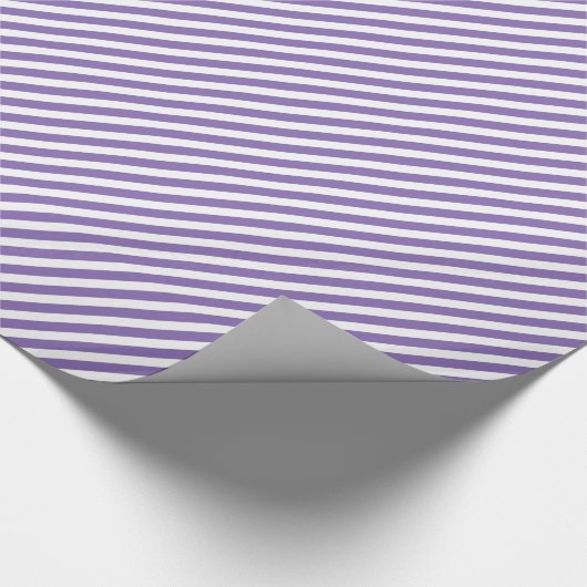Classy Chic Lavendel Violet White Stripes Patroon Cadeaupapier (Hoek)