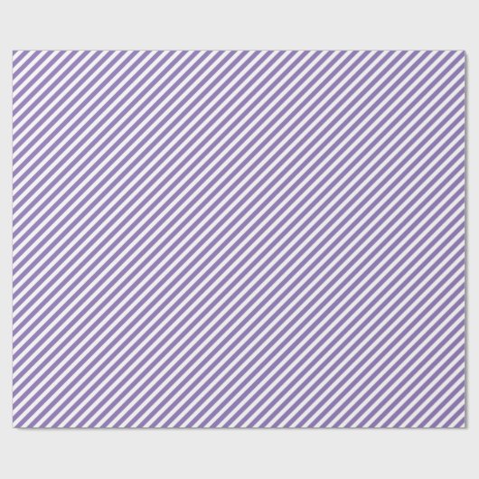Classy Chic Lavendel Violet White Stripes Patroon Cadeaupapier (Vlak)