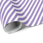 Classy Chic Lavendel Violet White Stripes Patroon Cadeaupapier (Rol Hoek)