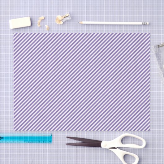 Classy Chic Lavendel Violet White Stripes Patroon Tissuepapier (Craft)