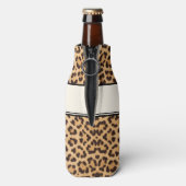 Classy Chic Leopard-afdrukken op maat Flesjeskoeler (Fles Achterkant)