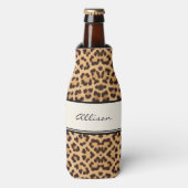 Classy Chic Leopard-afdrukken op maat Flesjeskoeler (Fles Voorkant)